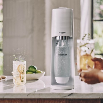 САТУРАТОР SODASTREAM TERRA СИФОН ДЛЯ ВОДЫ | 3x БУТЫЛКА ОБЪЕМОМ 1 Л + 2 КАРТРИДЖА + СОЛОМОЧКА