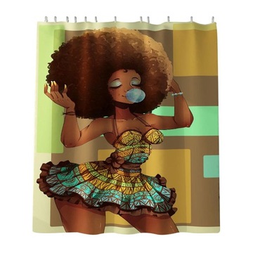 Подкладка для занавески для душа PEVA Mildew African Women_C