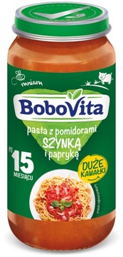 BoboVita pasta z pomidorami, szynką i papryką 250g
