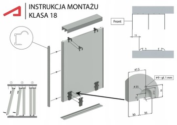Система раздвижных дверей SILVER 3 м/3 двери - полный комплект фурнитуры CLASS