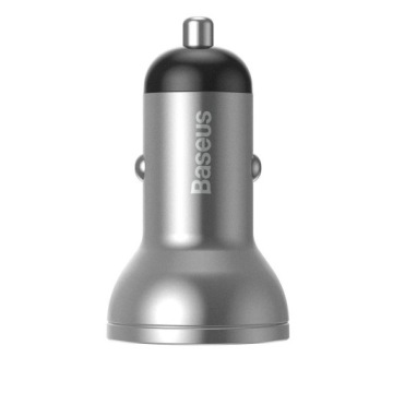 АВТОМОБИЛЬНОЕ ЗАРЯДНОЕ УСТРОЙСТВО BASEUS FAST, 2x USB, 24 Вт, светодиодный