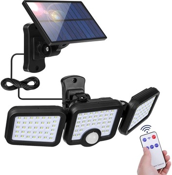 LAMPA SOLARNA Z CZUJNIKIEM RUCHU ZMIERZCHU LED