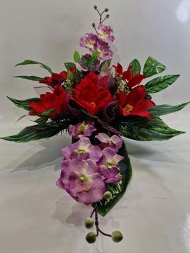 ГРАВИЙНЫЙ ЦЕНТР КЛАДБИЩЕ АССОРТИМЕНТ ИСКУССТВЕННЫЕ ЦВЕТЫ БОЛЬШОЙ НАБОР 00-123