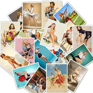 naklejki 25szt Vintage Sexy GIRLS STICKERS BOMB