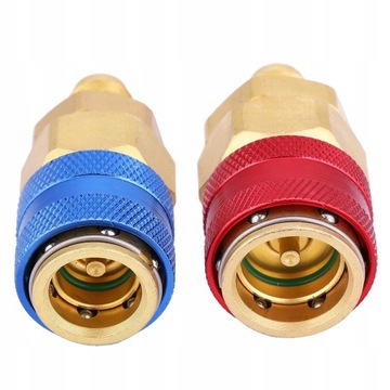 wkv-2pcs Quick Couplers Adapter R134A Manifold