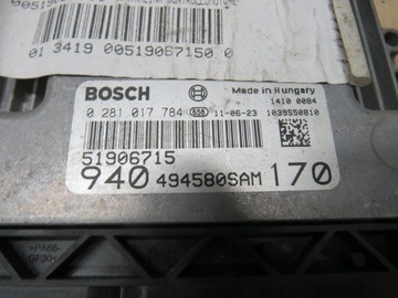 ALFA ROMEO GIULIETTA 2.0 JTDM JEDNOTKA MOTORU 0281017784 51906715