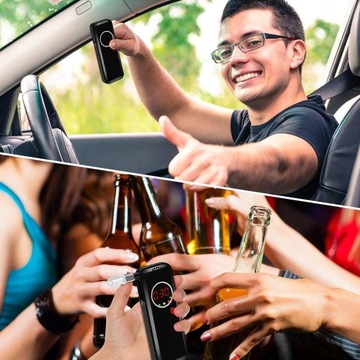 Алкотестер с 12 настройками, профессиональный и портативный, со светодиодом и сигнализацией