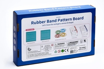 Ластики забавные с узорами Geoboard Montessori 60 узоров 100 синих ластиков