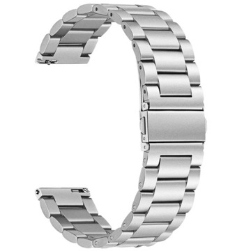 PASEK BRANSOLETA DO ZEGARKA SMARTWATCHA 20mm UNIWERSALNA SREBRNA +TELESKOPY