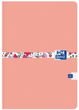 Oxford Floral Brulion miękki B5 kratka 96k morela