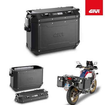 GIVI (2018) kufer boczny TREKKER OUTBACK ALU BLACK lewy 48LT - OBKN48BL
