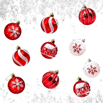 Рождественская елка безделушки для рождественской елки, набор XXL 44 ПК.