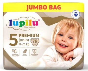 Подгузники премиум-класса LUPILU 5 11-23 кг 78 шт.