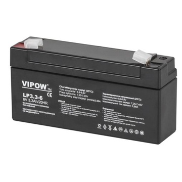 BAT0205 Гелевой аккумулятор VIPOW 6 В 3,3 Ач