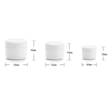 Пустой контейнер с жидким лосьоном, 20 г, с пластиковой крышкой, 0 г, белый-50 г