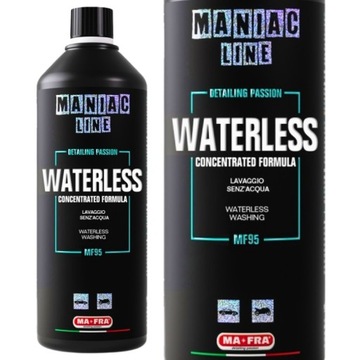Bezwodne mycie samochodu bez spłukiwania WATERLESS 1l Maniac Line Mafra