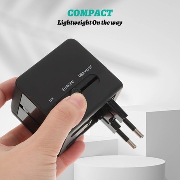 Подключите европейский USB-адаптер к порту зарядки.