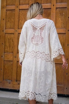 Длинный пляжный бохо-ЧЕХОЛ ПАРЕО, БЕЛЫЙ