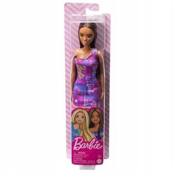 Lalka Barbie Klasyczna Brunetka w Sukience HGM57