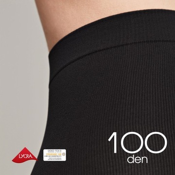КОЛГОТКИ ДЛЯ ПОХУДЕНИЯ 100 ден МИКРОФИБРА Conte VELOR ACTIVE черные 4