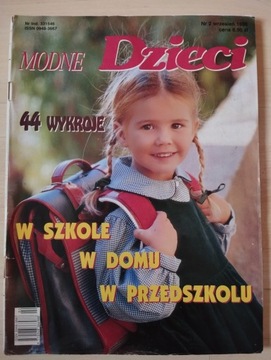 modne dzieci jak burda moda dla dzieci baby vintage szycie wykroje 2/1998