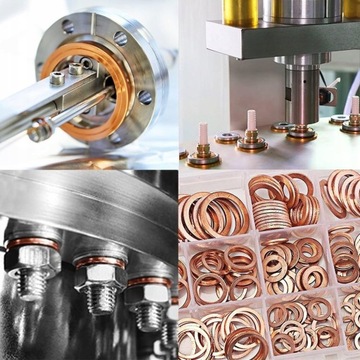 НАБОР МЕДНЫХ ШАЙБ ИЗ 200 ШТ. МЕДНАЯ ШАЙБА