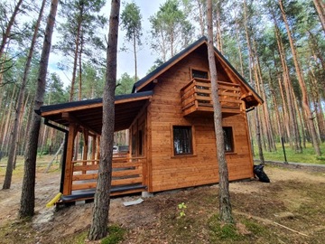 Круглогодичный деревянный летний домик, терраса 35м.