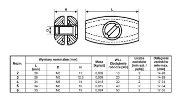 Зажим для веревки 4 мм.