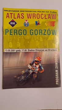 SPARTA WROCŁAW - STAL GORZÓW WIELKOPOLSKI 13-05-2001 PROGRAM ŻUŻLOWY WYPEŁN