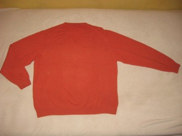 MARZ cashmere luksusowy sweterek 100% kaszmir pomarańcz 58 3XL jak nowy