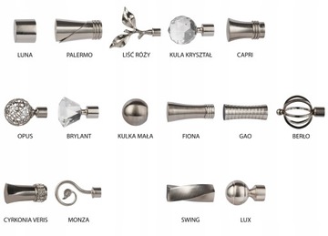 NOWOCZESNY KARNISZ KOMPLETNY PODWÓJNY 19+19/180 cm