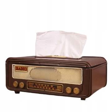 RETRO RADIO POJEMNIK PUDEŁKO ETUI NA CHUSTECZKI
