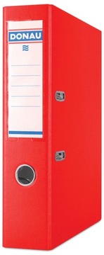 CZERWONY SEGREGATOR A4 75mm mechaniczny z DŹWIGNIĄ Organizer PIONOWY Mocny
