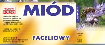 Etykiety na Miód Faceliowy (100szt) - wzór E1035