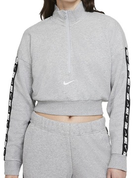 Bluza damska szary crop NIKE r. L sportowa szara