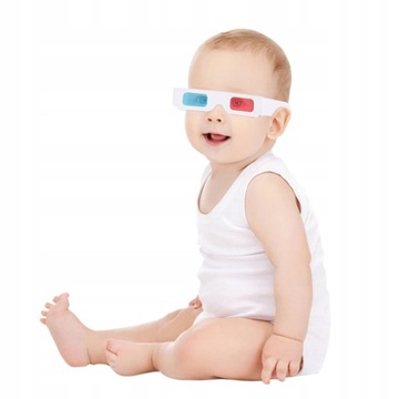 Картонные Очки для ТВ Красные Синие 3D