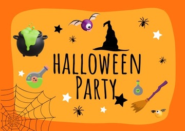 PLAKAT BANER NA HALLOWEEN Wzór Halloween Party