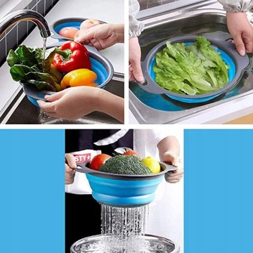 ДУРШЛАДЕР ГИБКИЙ СКЛАДНОЙ СИЛИКОНОВЫЙ КУХОННЫЙ ДРУГЛАС 24 см