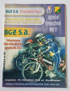 PROGRAM POLONIA PIŁA - WŁÓKNIARZ CZĘSTOCHOWA 2001