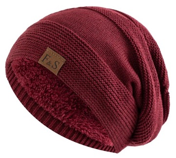 OCIEPLANA CZAPKA ZIMOWA MODNA SMERFETKA CIEPŁA BEANIE UNISEX