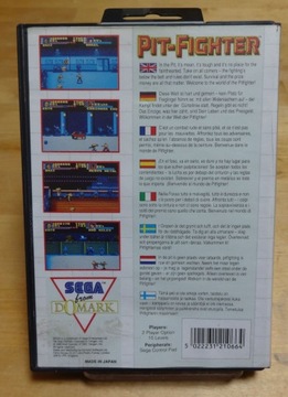 SEGA Master System PIT FIGHTER BOX SMS