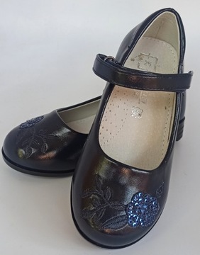 Балетки на подкладке кожаный профиль r.27 темно-синий P2-69