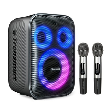 GŁOŚNIK IMPREZOWY KARAOKE TRONSMART HALO 200 120W + 2 MIKROFONY BT V5.3 TOP