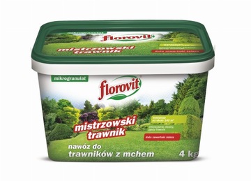 Nawóz wieloskładnikowy Florovit granulat 4 kg 4 l Mistrzowski trawnik