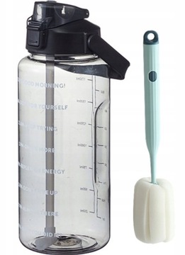 BUTELKA BIDON 2L 2000ML BUTELKA NA WODĘ Z SŁOMKĄ