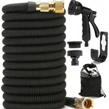 САДОВЫЙ ШЛАНГ 30М Удлиняемый + СОЕДИНИТЕЛИ + ПИСТОЛЕТ