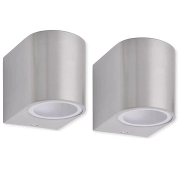 Zestaw 2 kinkietów zewnętrznych aluminiowych IP44 6,6x9,5x8cm
