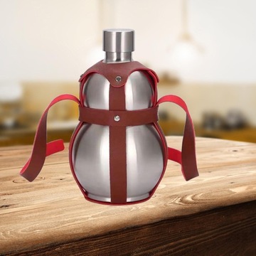 Butelka z tykwy ze stali nierdzewnej 304 o dużej pojemności 2,5 l, srebrna