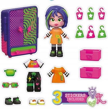 НАБОР KOOKYLOOS ГАРДЕРОБ ШКАФ РОБИН КУКЛА 2 наряда + АКСЕССУАРЫ 18217