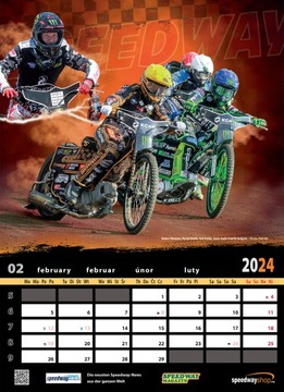 KALENDARZ ŻUŻLOWY 2024 kalendarz speedway żużel - II okładka